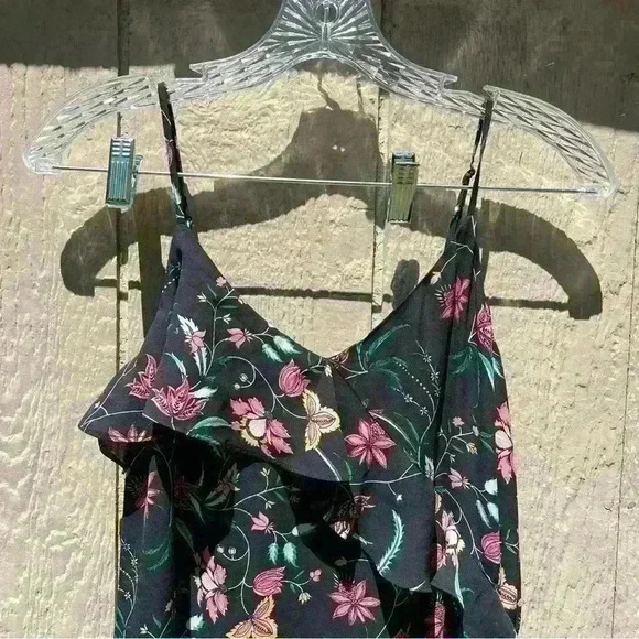 Cece Desert Bloom Black Ruffle Detail Front Mini Dress Size XS - Picture 2 of 6